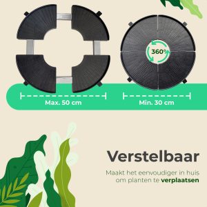 Chariot à plantes - Jusqu'à 300 kg - Roues pivotantes à 360 degrés - Ø 30-50 cm